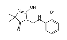 3-[(2-bromoanilino)methyl]-5,5-dimethylimidazolidine-2,4-dione结构式