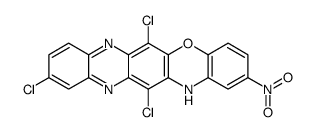 6,10,13-trichloro-2-nitro-14H-quinoxalino[2,3-b]phenoxazine Structure