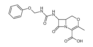 3-methyl-8-oxo-7t-(3-phenoxymethyl-ureido)-(6rH)-4-oxa-1-aza-bicyclo[4.2.0]oct-2-ene-2-carboxylic acid结构式