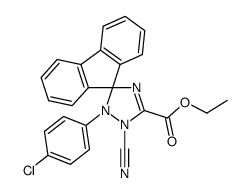 2'-(4-chloro-phenyl)-1'-cyano-spiro[fluorene-9,3'-[1,2,4]triazole]-5'-carboxylic acid ethyl ester结构式