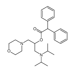 [1-[di(propan-2-yl)amino]-3-morpholin-4-ylpropan-2-yl] 2,2-diphenylacetate Structure