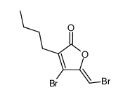 4-溴-5-溴亚甲基-3-丁基-5H-呋喃-2-酮结构式