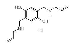 1,4-Benzenediol,2,5-bis[(2-propen-1-ylamino)methyl]-, hydrochloride (1:2) Structure