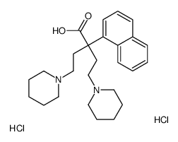 2-naphthalen-1-yl-4-piperidin-1-ium-1-yl-2-(2-piperidin-1-ium-1-ylethyl)butanoic acid,dichloride Structure