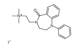 trimethyl-[2-(5-oxo-1-phenyl-2,3-dihydro-1,4-benzodiazepin-4-yl)ethyl]azanium,iodide结构式