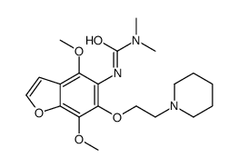 3-[4,7-dimethoxy-6-(2-piperidin-1-ylethoxy)-1-benzofuran-5-yl]-1,1-dimethylurea结构式