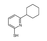 6-cyclohexyl-1H-pyridine-2-thione结构式