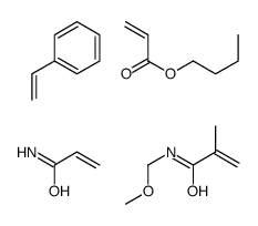 butyl prop-2-enoate,N-(methoxymethyl)-2-methylprop-2-enamide,prop-2-enamide,styrene Structure