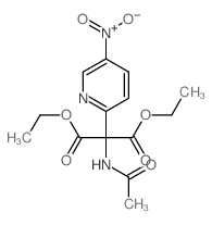 diethyl 2-acetamido-2-(5-nitropyridin-2-yl)propanedioate Structure