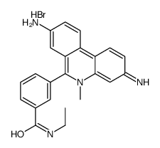 3-(3,8-diamino-5-methylphenanthridin-5-ium-6-yl)-N-ethylbenzamide,bromide Structure