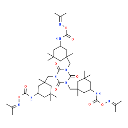 1,3,5-tris[[5-[[[(isopropylideneamino)oxy]carbonyl]amino]-1,3,3-trimethylcyclohexyl]methyl]-1,3,5-triazine-2,4,6(1H,3H,5H)-trione Structure