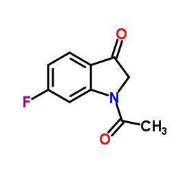 1-Acetyl-6-fluoro-1,2-dihydro-3H-indol-3-one结构式