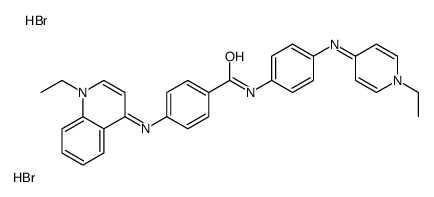 N-[4-[(1-ethylpyridin-1-ium-4-yl)amino]phenyl]-4-[(1-ethylquinolin-1-ium-4-yl)amino]benzamide,dibromide结构式