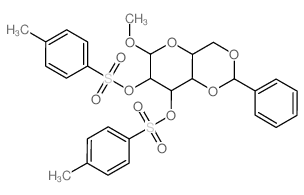 4,6-O-Benzylidene-alpha-D-glucopyranoside methyl bis(4-methylbenzenesulphonate)结构式