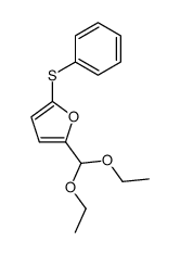 5-phenylthio-2-furaldehyde diethylacetal Structure