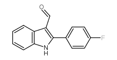 2-(4-氟苯基)-1H-吲哚-3-甲醛结构式