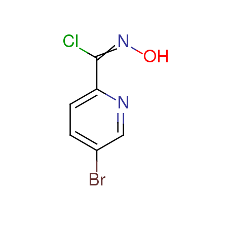 5-bromo-N-hydroxy-pyridine-2-carboximidoyl chloride Structure