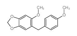 1,3-Benzodioxole,5-methoxy-6-[(4-methoxyphenyl) methyl]- Structure