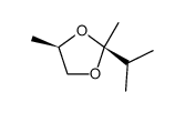 2-ispropyl-2,4-dimethyl-1,3-dioxolane结构式