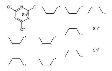1,3,5-Tris(tributylstannyl)-1,3,5-triazine-2,4,6(1H,3H,5H)-trione结构式