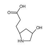 2-Pyrrolidinepropanoic acid, 4-hydroxy-, (2R,4R)- (9CI) Structure