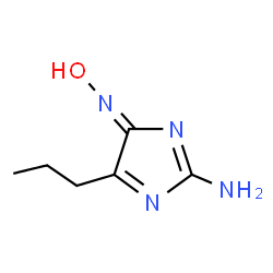 4H-Imidazol-4-one,2-amino-5-propyl-,oxime(9CI) structure