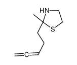 2-Methyl-2-(3,4-pentadienyl)thiazolidine结构式