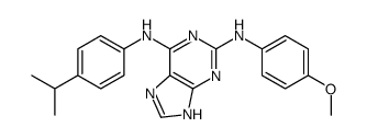2-N-(4-methoxyphenyl)-6-N-(4-propan-2-ylphenyl)-7H-purine-2,6-diamine结构式