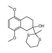 5,8-dimethoxy-2-(2-methyl-1,3-dithian-2-yl)-1,2,3,4-tetrahydronaphthalen-2-ol结构式