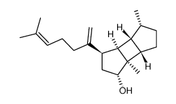 (+)-Decahydro-1,9-dimethyl-4-methylene-9-(4-methyl-3-pentenyl)-3a,7-methanoazulen-3-ol结构式