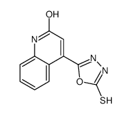 4-(2-sulfanylidene-3H-1,3,4-oxadiazol-5-yl)-1H-quinolin-2-one结构式