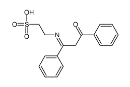 2-[(3-oxo-1,3-diphenylpropylidene)amino]ethanesulfonic acid结构式