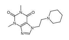 1,3-dimethyl-7-(2-piperidin-1-ylethyl)purine-2,6-dione Structure