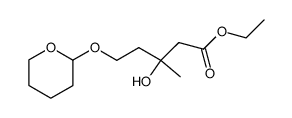 ethyl 3-hydroxy-3-methyl-5-((2-tetrahydropyranyl)-oxy)pentanoate结构式