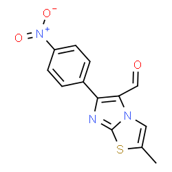 2-METHYL-6-(4-NITROPHENYL)IMIDAZO[2,1-B]THIAZOLE-5-CARBOXALDEHYDE结构式