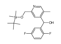 2-[(t-butyldimethylsilyloxy)methyl]-4-[(2,5-difluorophenyl)hydroxymethyl]-5-methylpyridine结构式