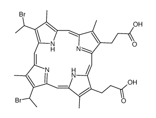 2,4-di(1-bromoethyl)deuteroporphyrin IX结构式