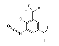 2-chloro-1-isocyanato-3,5-bis(trifluoromethyl)benzene结构式