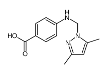 Benzoic acid,4-[[(3,5-dimethyl-1H-pyrazol-1-yl)methyl]amino]- structure