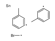 bromomethyl-bis(3-methylphenyl)tin Structure