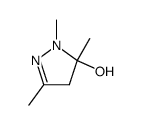 1,3,5-trimethyl-4,5-dihydro-1H-pyrazol-5-ol结构式