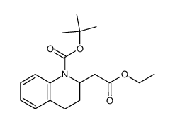 tert-butyl 2-(2-ethoxy-2-oxoethyl)-1,2,3,4-tetrahydroquinoline-1-carboxylate结构式