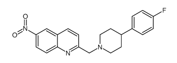 2-[[4-(4-fluorophenyl)piperidin-1-yl]methyl]-6-nitroquinoline结构式