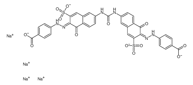 4,4'-[carbonylbis[imino(1-hydroxy-3-sulphonaphthalene-6,2-diyl)azo]]bis[benzoic] acid, sodium salt结构式