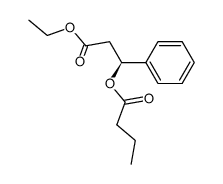 (3S) ethyl β-butyryloxy-β-phenyl propionate结构式