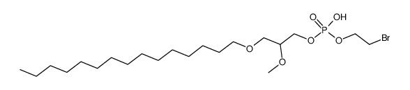 Phosphoric acid 2-bromo-ethyl ester 2-methoxy-3-pentadecyloxy-propyl ester结构式