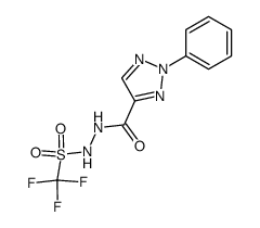 trifluoro-N'-(2-phenyl-2H-1,2,3-triazol-4-yl-carbonyl)methanesulfonic hydrazide Structure