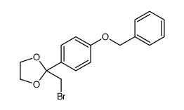 2-(bromomethyl)-2-(4-phenylmethoxyphenyl)-1,3-dioxolane结构式