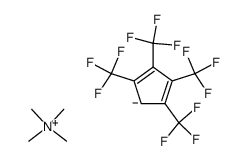 tetramethylammonium 1,2,34-tetrakis(trifluoromethyl)cyclopentadienide结构式