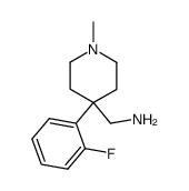 4-(aminomethyl)-4-(2-fluorophenyl)-1-methylpiperidine Structure